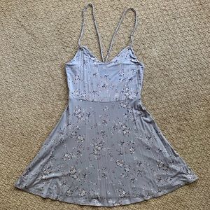 Garage Dress Medium Spaghetti Straps Purple/gray